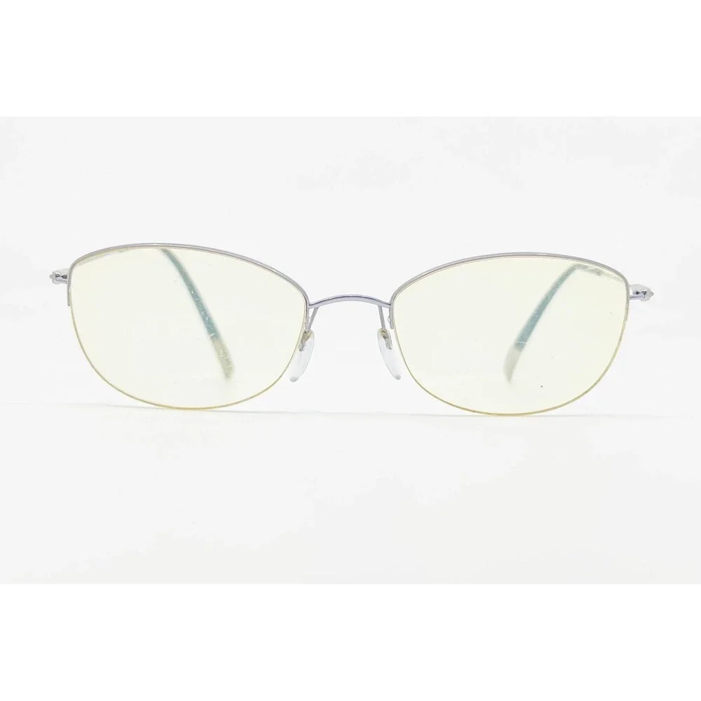 Oakley Eyeglasses Womens Silver Semi Rimless Oval Frame 51-18-135